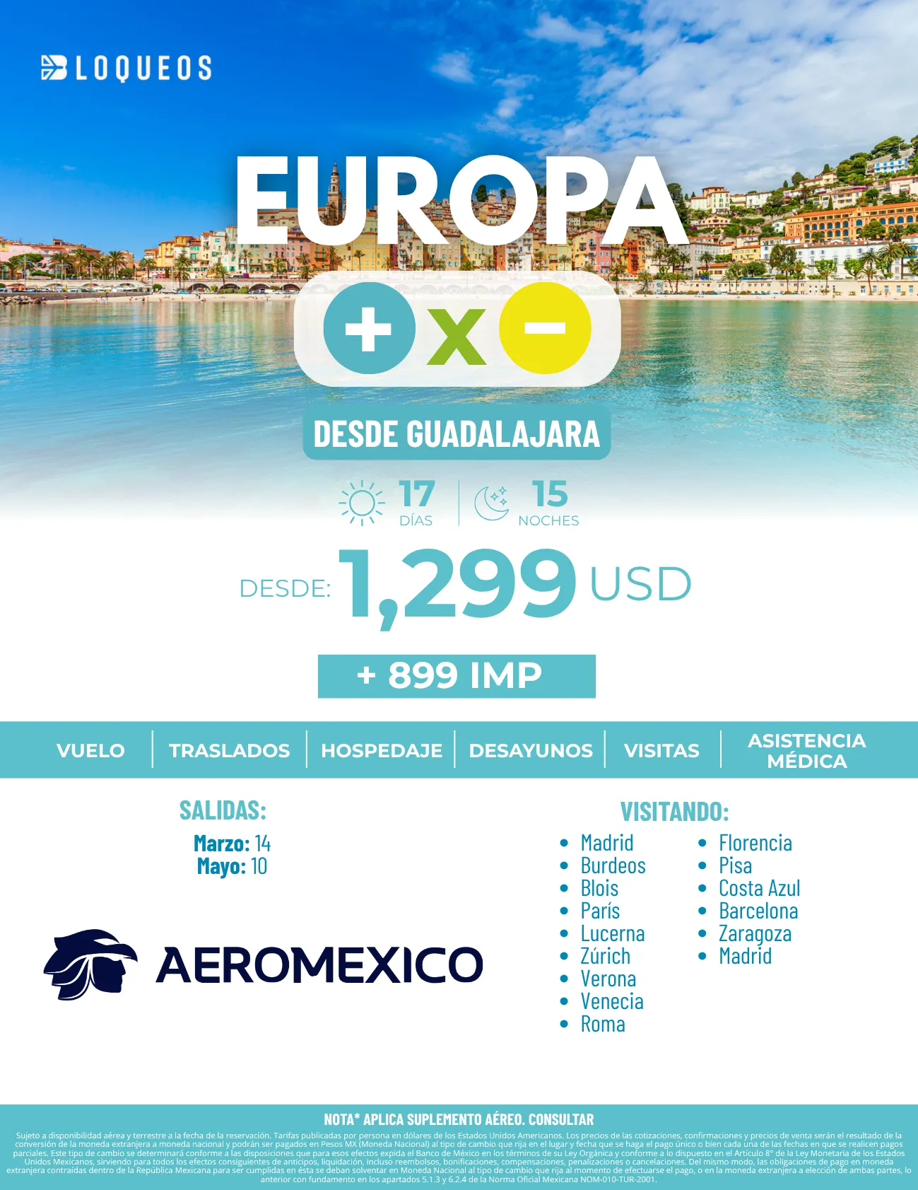 Europa + x - desde GDL 2027