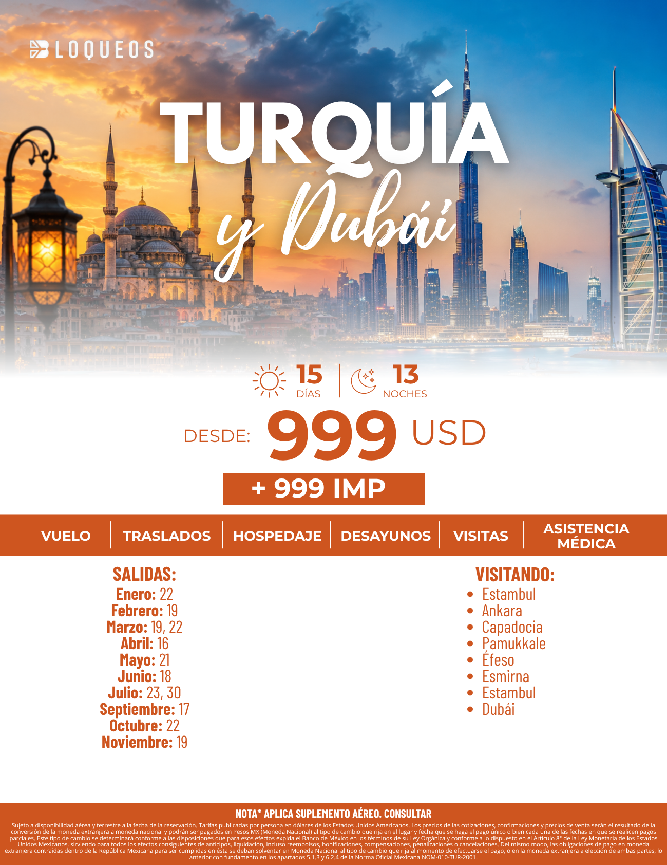 Turquía y Dubái 2027